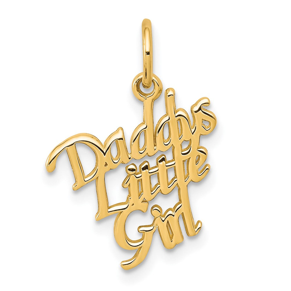 10K Yellow Gold DADDYS LITTLE GIRL Charm - Product Photo
