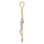10K w/Rhodium CZ Crucifix Pendant - Product Photo