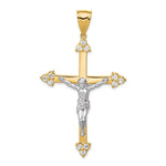 10K w/Rhodium CZ Crucifix Pendant - Product Photo