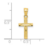 10k Diamond-Cut Cross Pendant - Product Photo