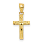 10k Diamond-Cut Cross Pendant - Product Photo
