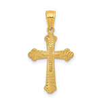 10k Budded Cross Pendant - Product Photo