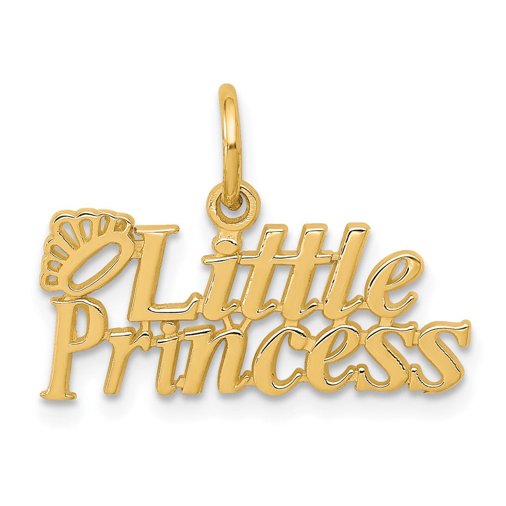10K Yellow Gold LITTLE PRINCESS with Crown Charm - Product Photo
