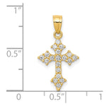 10k CZ Passion Cross Pendant - Product Photo