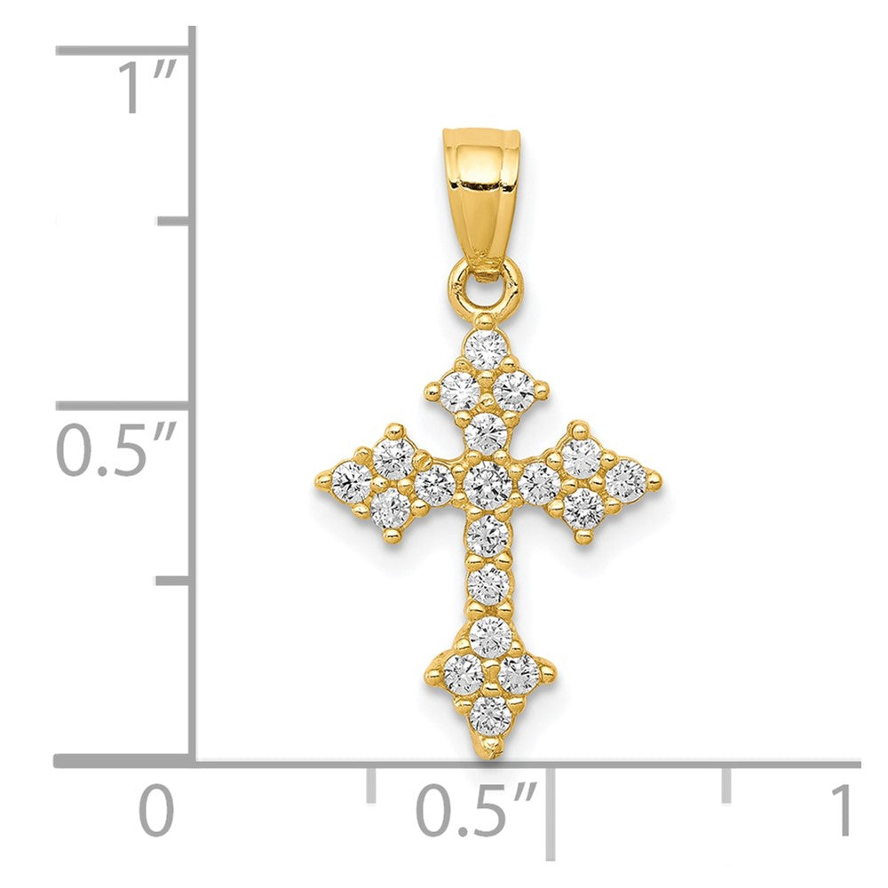 10k CZ Passion Cross Pendant - Product Photo