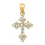 10k CZ Passion Cross Pendant - Product Photo