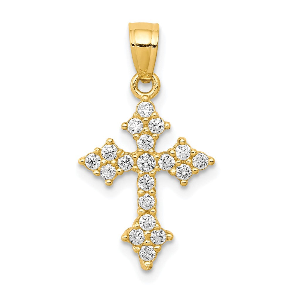 10k CZ Passion Cross Pendant - Product Photo