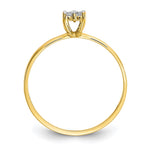 10K Yellow Gold CZ Promise Ring - Product Photo