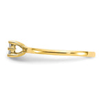 10K Yellow Gold CZ Promise Ring - Product Photo
