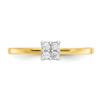 10K Yellow Gold CZ Promise Ring - Product Photo