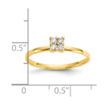 10K Yellow Gold CZ Promise Ring - Product Photo