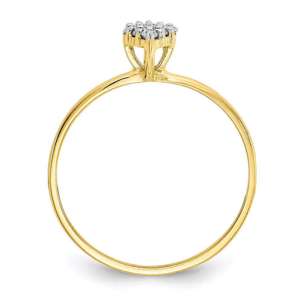 10K Yellow Gold CZ Promise Ring - Product Photo