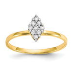 10K Yellow Gold CZ Promise Ring - Product Photo