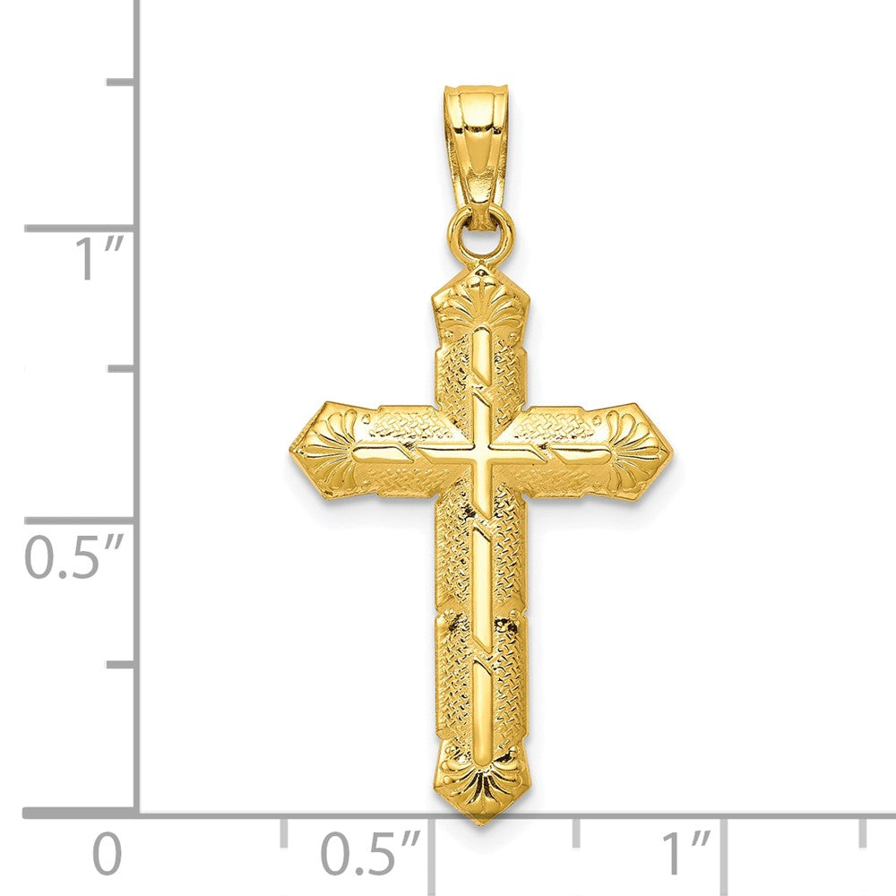 10k Passion Cross Pendant - Product Photo