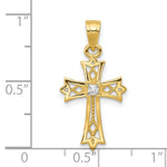 10k CZ Cross Pendant - Product Photo