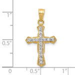 10k CZ Cross Pendant - Product Photo