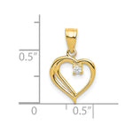 10k CZ Heart Pendant - Product Photo