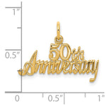 10K Yellow Gold 50th ANNIVERSARY Charm - Product Photo