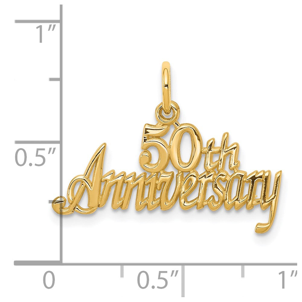 10K Yellow Gold 50th ANNIVERSARY Charm - Product Photo