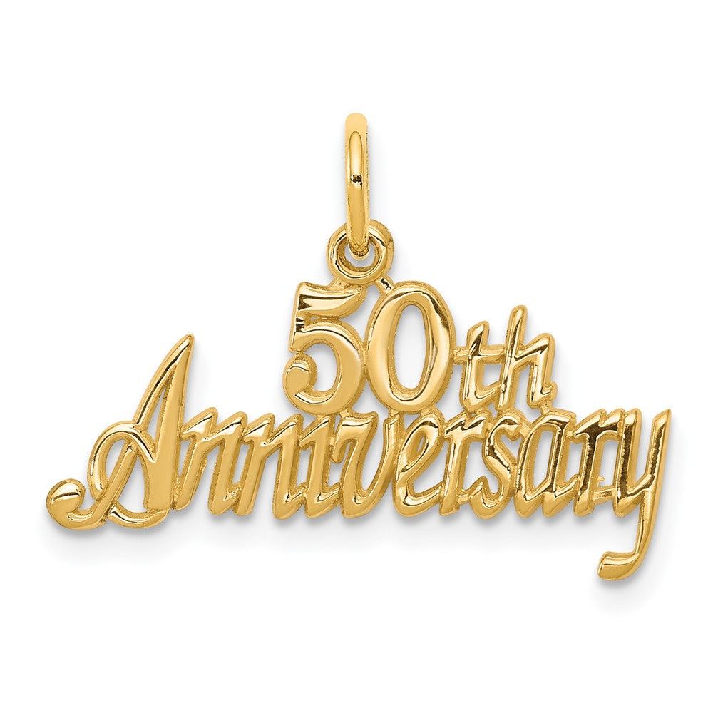 10K Yellow Gold 50th ANNIVERSARY Charm - Product Photo