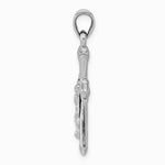 10K White Gold Reversible Crucifix /Cross Pendant - Product Photo