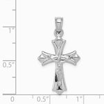 10K White Gold Reversible Crucifix /Cross Pendant - Product Photo