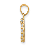 10K Two-Tone w/White Rhodium CZ Guadalupe Pendant - Product Photo