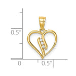 10K CZ Heart Pendant - Product Photo