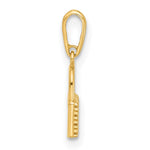 10K Polished CZ Lock Charm - Product Photo
