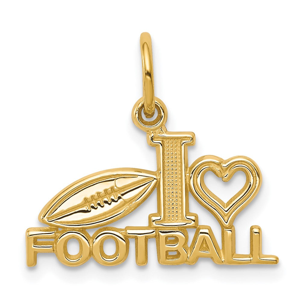 10K Yellow Gold Football Charm - Product Photo