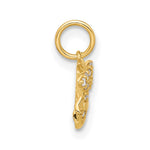 10K Polished Clear CZ Bee Charm - Product Photo