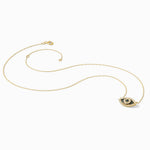 10K Yellow Gold Polished CZ Evil Eye with 2 in ext Necklace - Product Photo