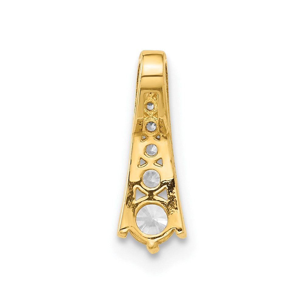 10K Polished CZ Fancy Chain Slide - Product Photo