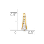10K Polished CZ Fancy Chain Slide - Product Photo