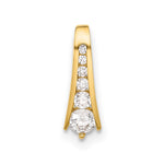 10K Polished CZ Fancy Chain Slide - Product Photo
