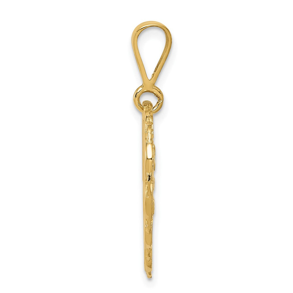 10K / 14K Yellow Gold 50th Anniversary Charm - Product Photo
