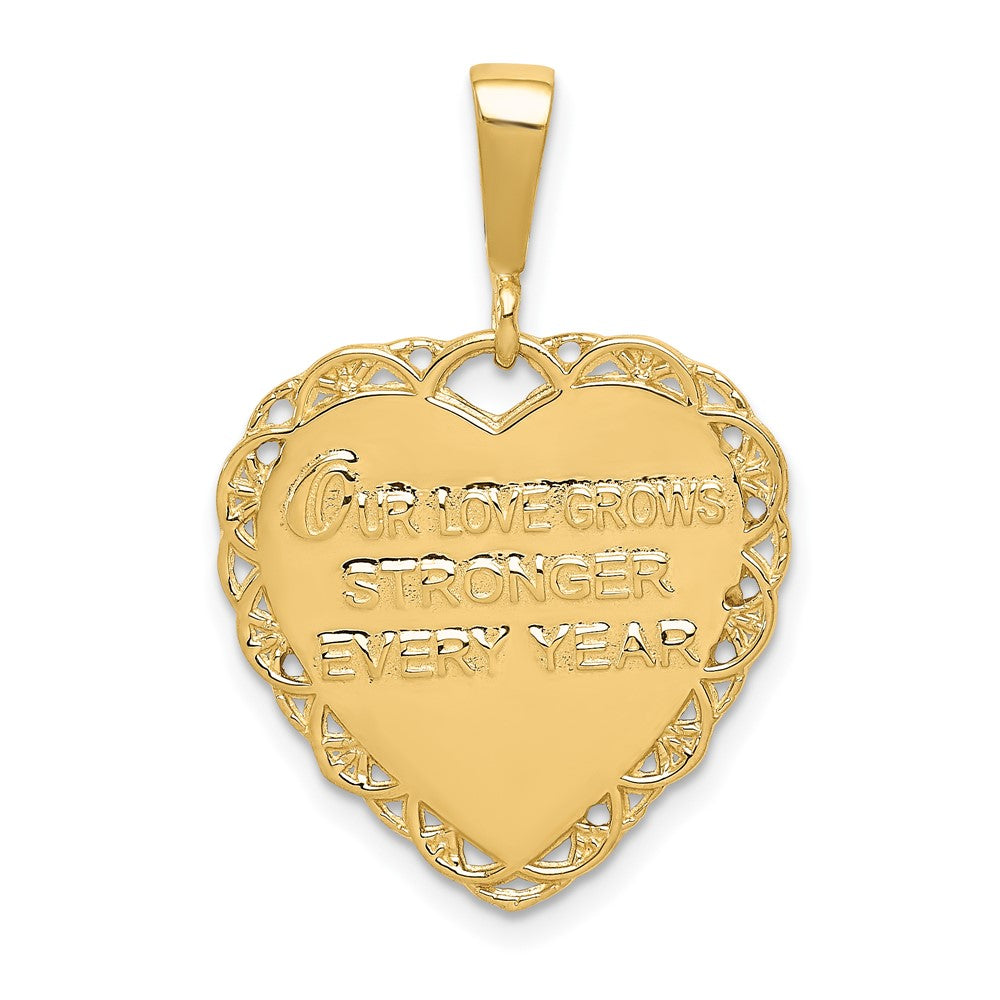 10K / 14K Yellow Gold 50th Anniversary Charm - Product Photo