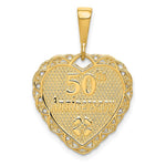 10K / 14K Yellow Gold 50th Anniversary Charm - Product Photo