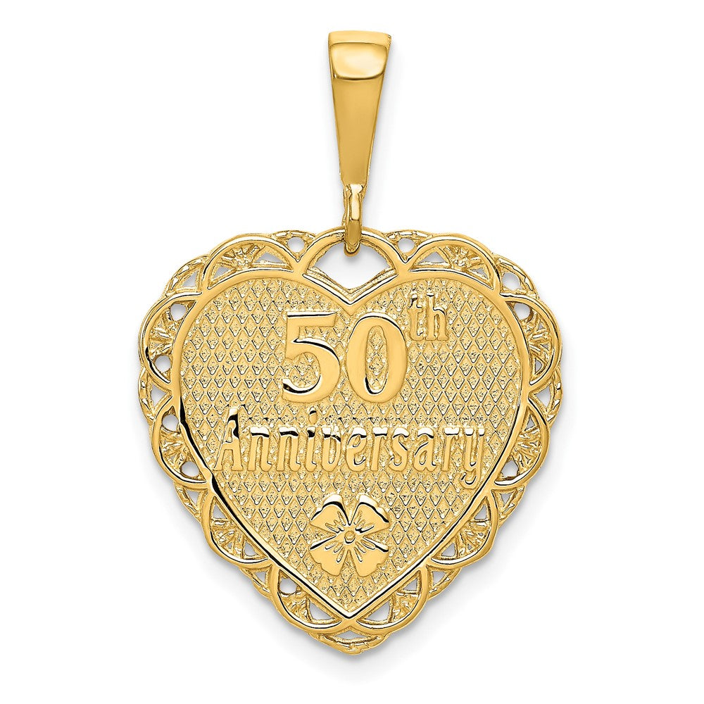 10K / 14K Yellow Gold 50th Anniversary Charm - Product Photo