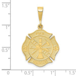 10K / 14K Yellow Gold Fire Rescue Pendant - Product Photo