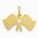 10K / 14K Yellow Gold Racing Flags Charm - Product Photo