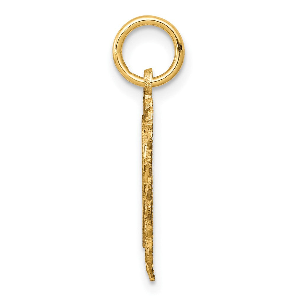 10K Yellow Gold Heart Charm - Product Photo