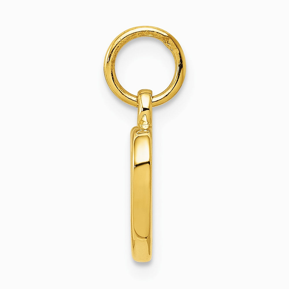 10K / 14K Yellow Gold Polished Cut-out Heart Pendant - Product Photo