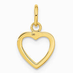 10K / 14K Yellow Gold Polished Cut-out Heart Pendant - Product Photo