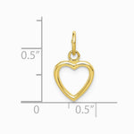 10K / 14K Yellow Gold Polished Cut-out Heart Pendant - Product Photo