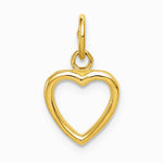 10K / 14K Yellow Gold Polished Cut-out Heart Pendant - Product Photo