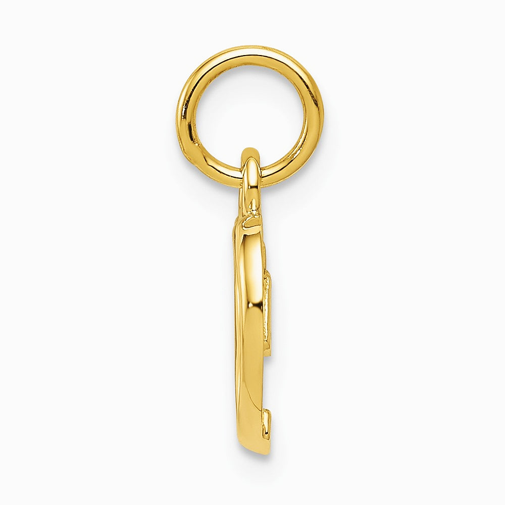 10K / 14K Yellow Gold Polished Heart Pendant - Product Photo