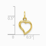 10K / 14K Yellow Gold Polished Heart Pendant - Product Photo