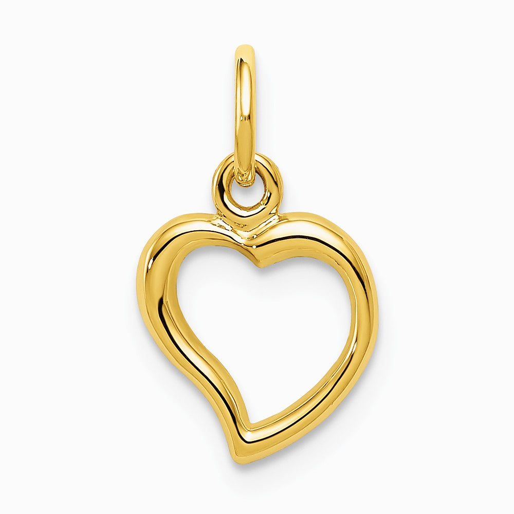10K / 14K Yellow Gold Polished Heart Pendant