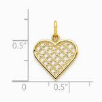 10K Yellow Gold Heart Charm - Product Photo